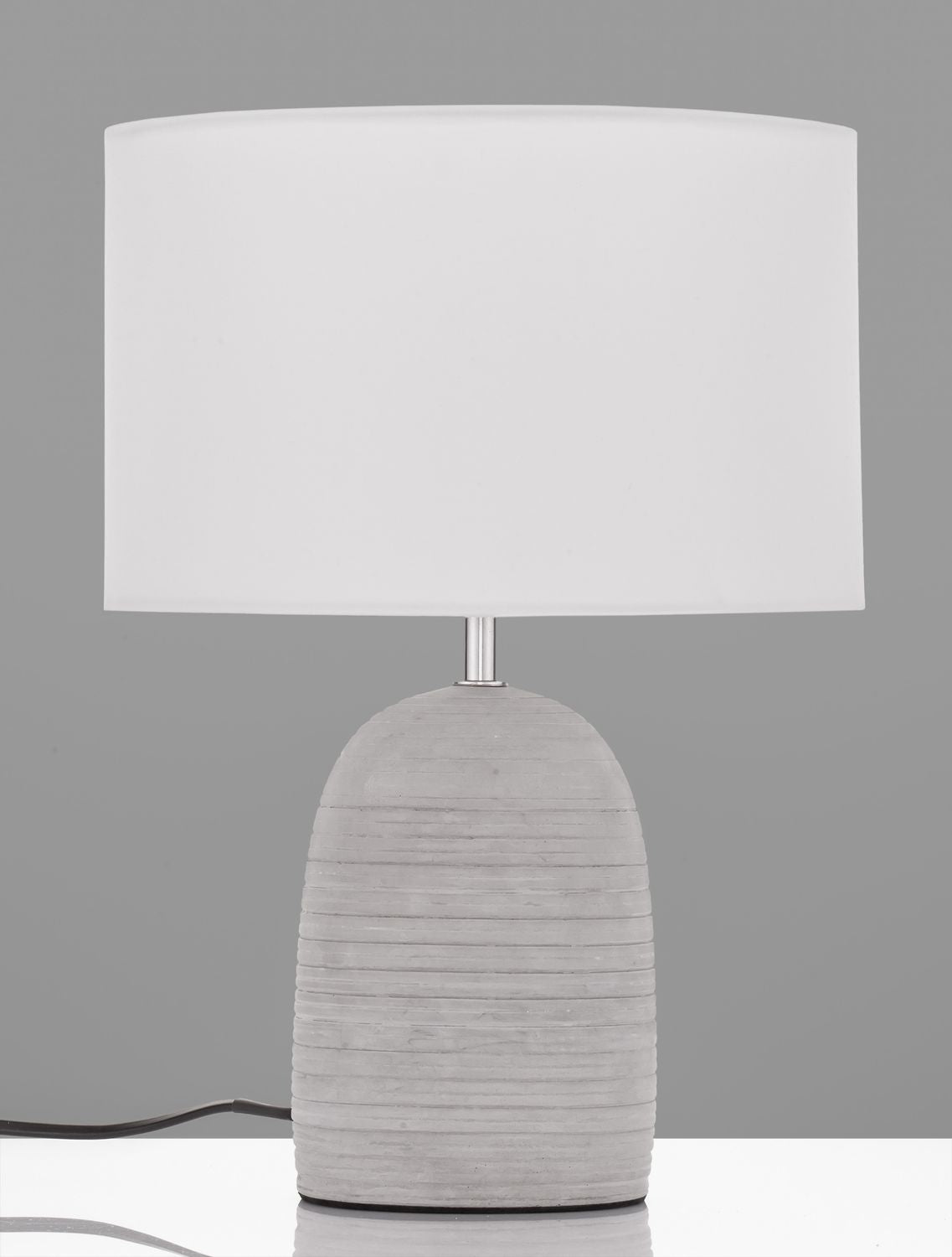 Lampe à poser Chempo grise, tissu