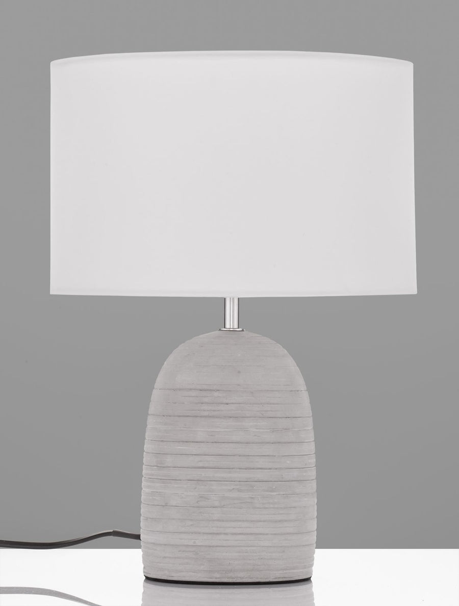 Lampe à poser Chempo grise, tissu