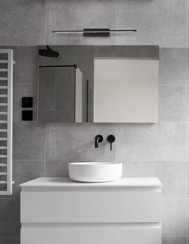 Applique murale Mondrian noire, L 62 cm