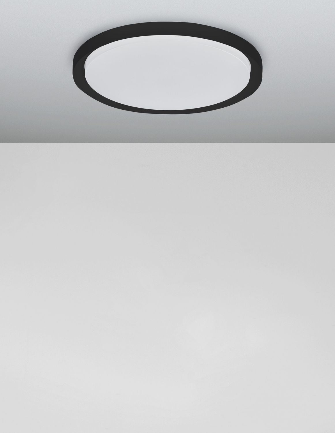 Plafonnier Troy noir, Ø 46 cm