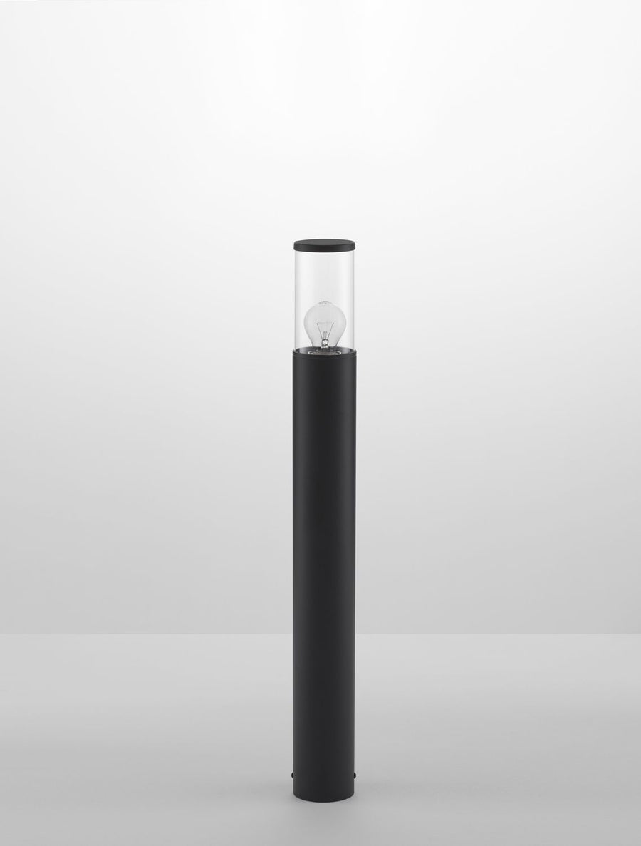 Produit présenté debout sur fond gris clair, montrant le fût noir et la partie vitrée.