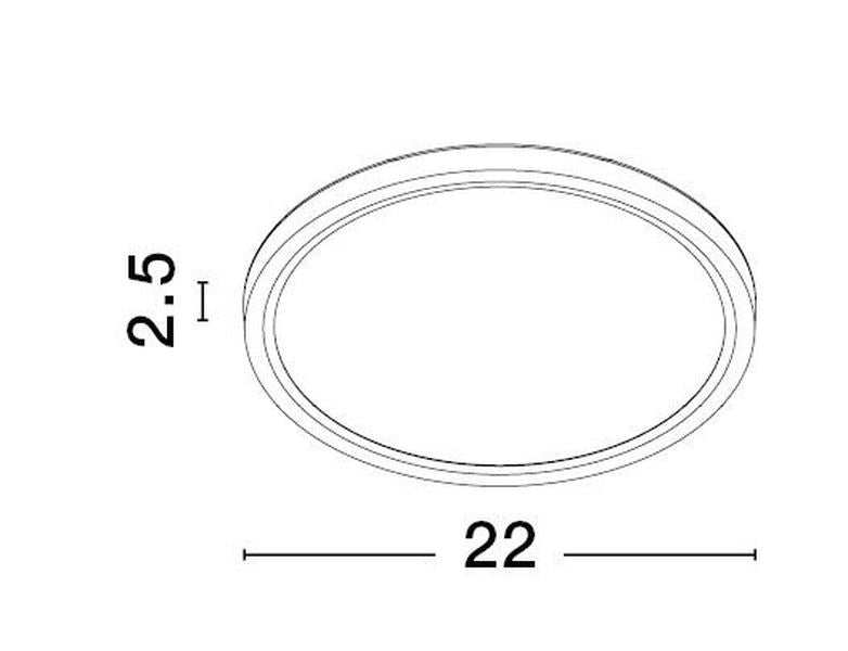 Plafonnier Dixie blanc, Ø 22 cm