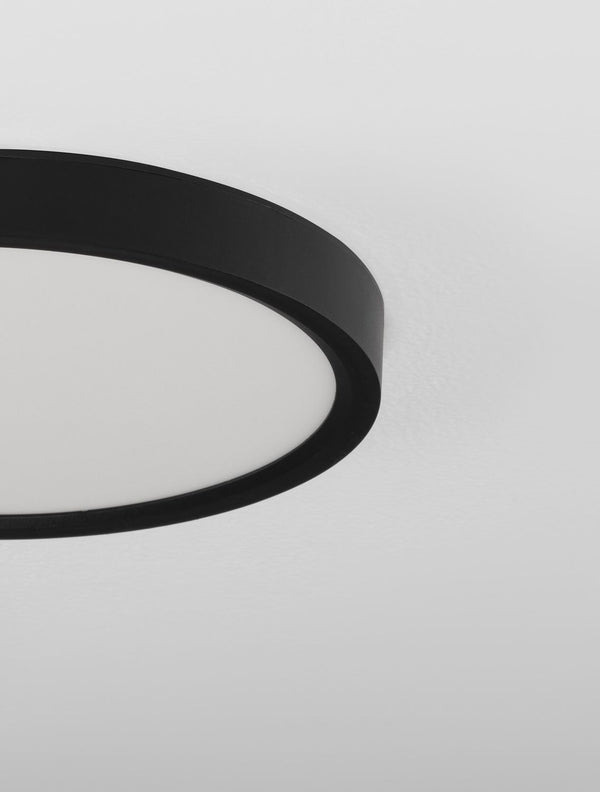 Plafonnier Dixie noir, Ø 22 cm