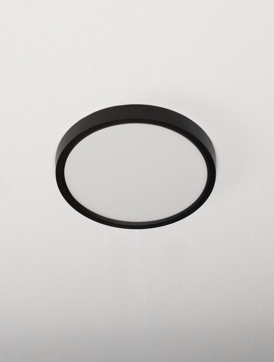 Plafonnier Dixie noir, Ø 22 cm