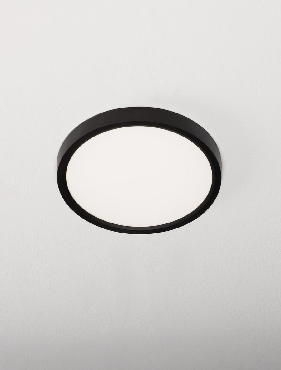 Plafonnier Dixie noir, Ø 22 cm