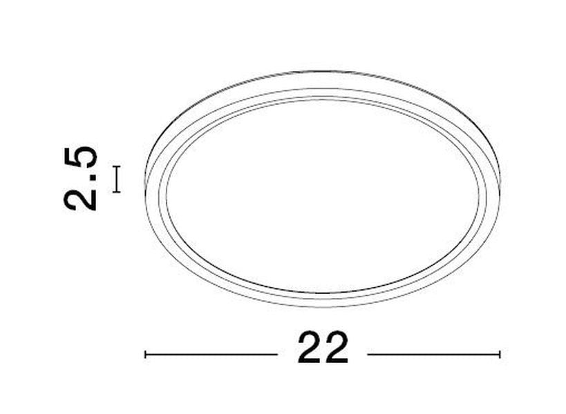 Plafonnier Dixie noir, Ø 22 cm