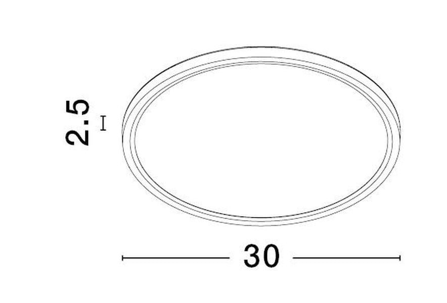Plafonnier Dixie blanc, Ø 30 cm