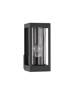 Applique extérieure Figo grise, verre