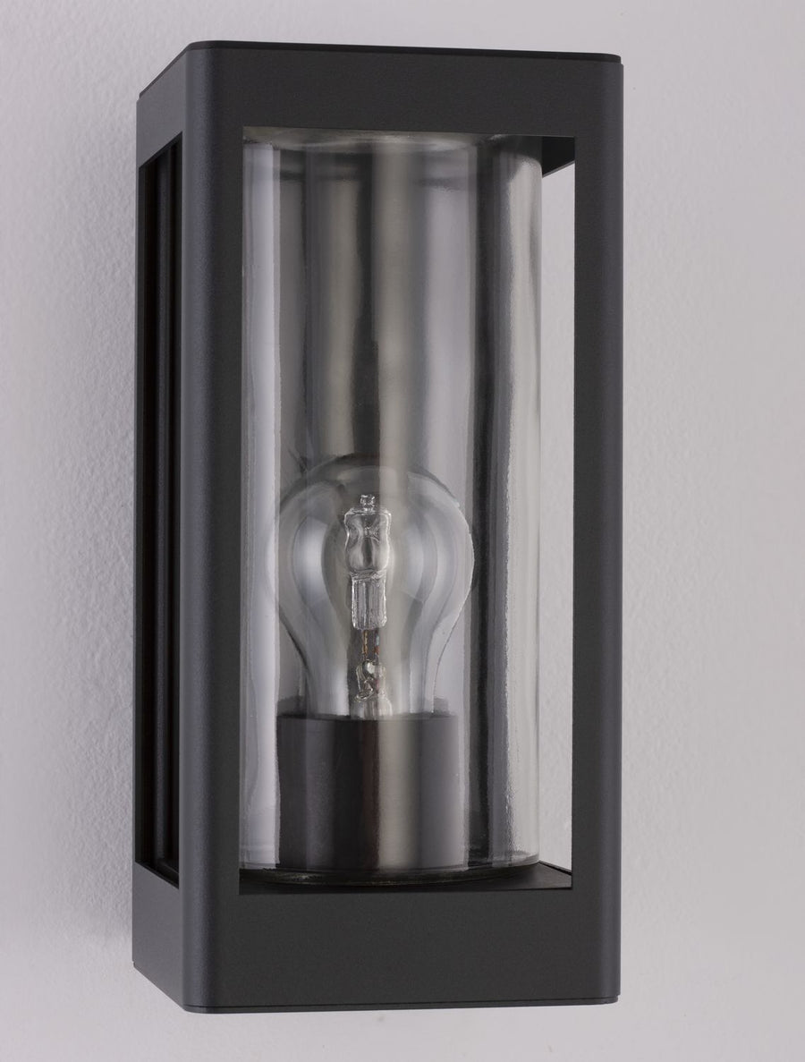 Applique extérieure Figo grise, verre