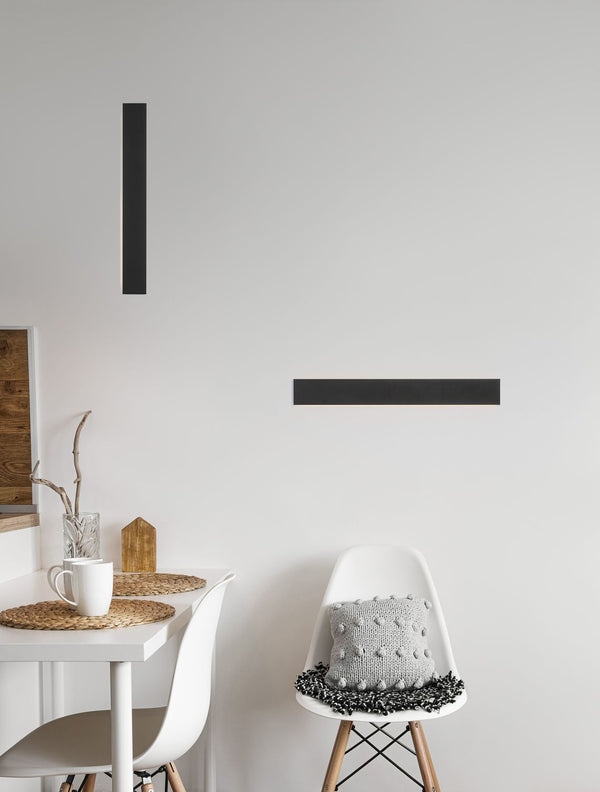 Applique murale Seline noire, L 60 cm