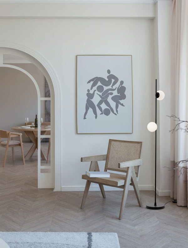 Lampadaire Nuvole noir, verre
