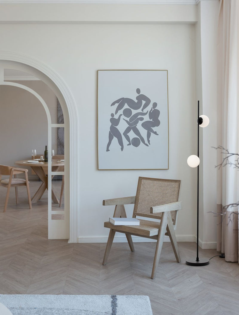 Lampadaire Nuvole noir, verre