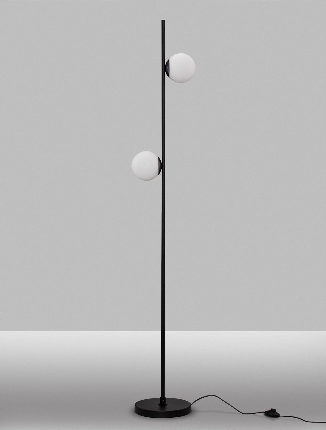 Lampadaire Nuvole noir, verre