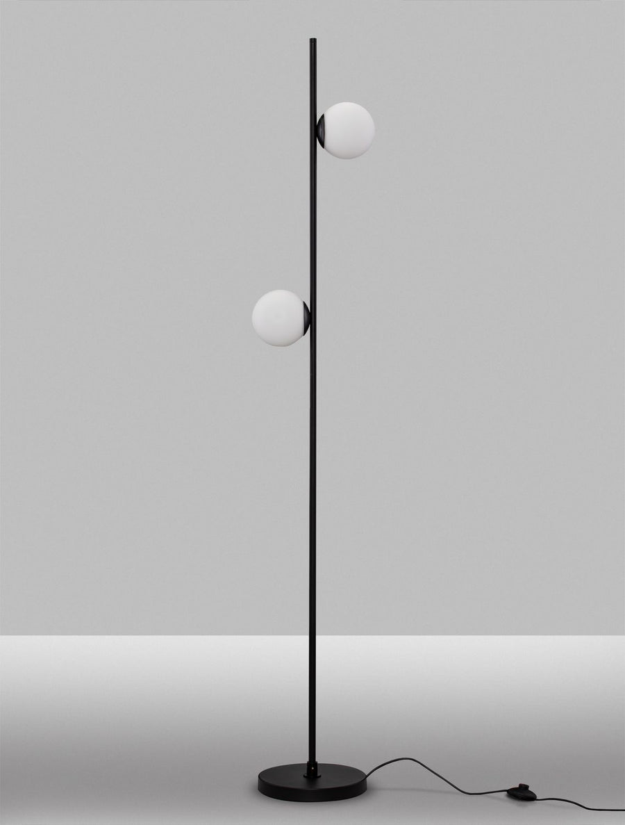 Lampadaire Nuvole noir, verre