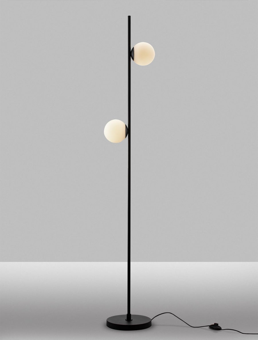 Lampadaire Nuvole noir, verre