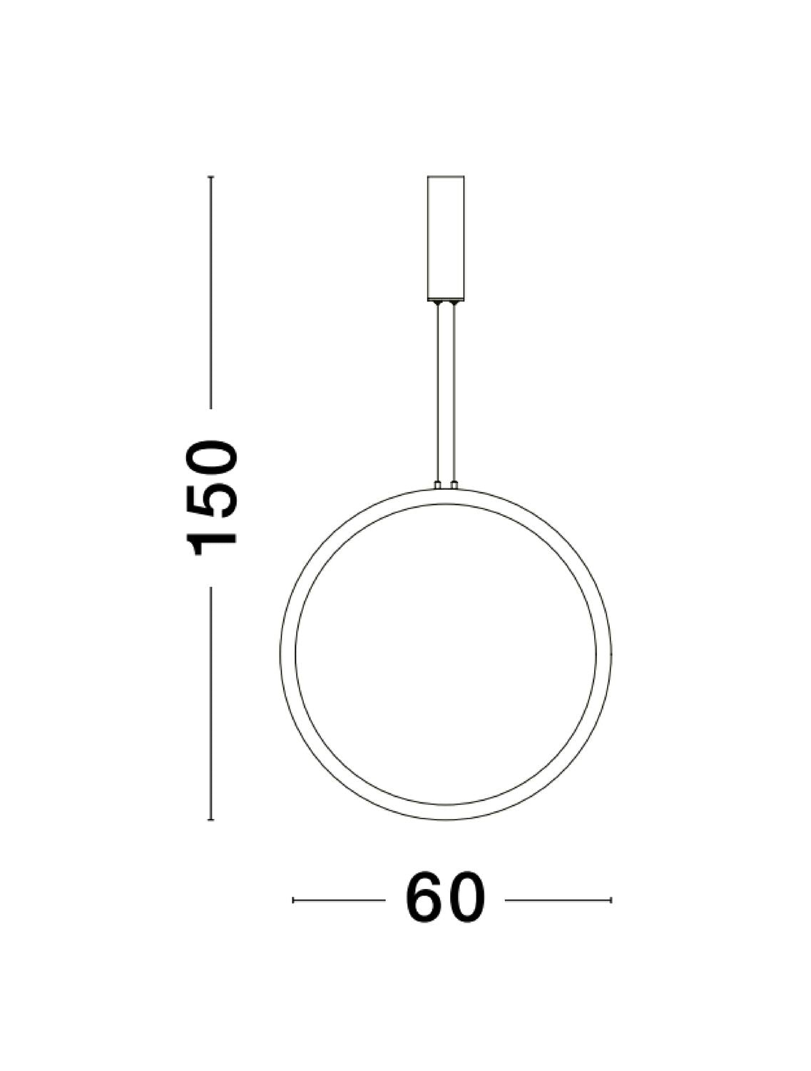 Suspension Change noire, H 150 cm (9070167)