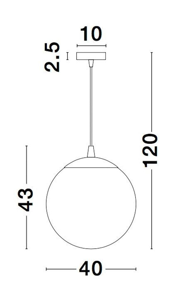 Suspension Lazione chromée, verre (9080400)