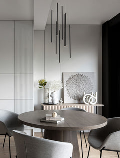 Suspension Elettra noire, H 100 cm