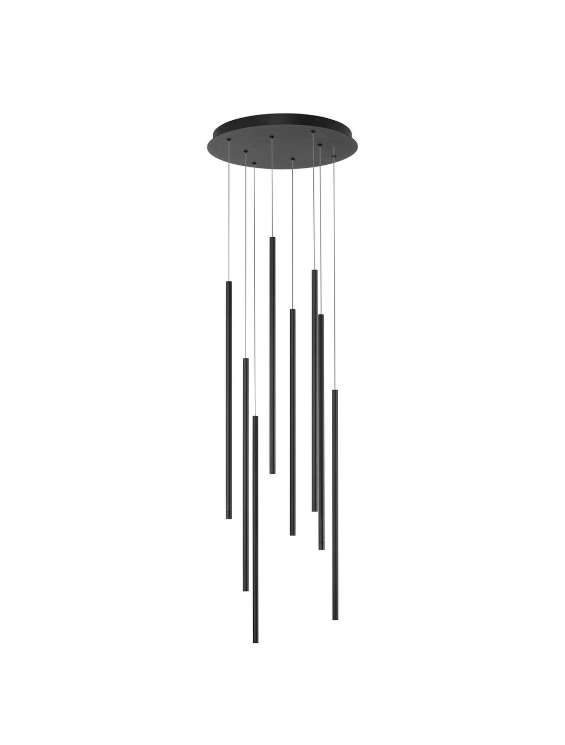 Suspension Elettra noire, H 100 cm