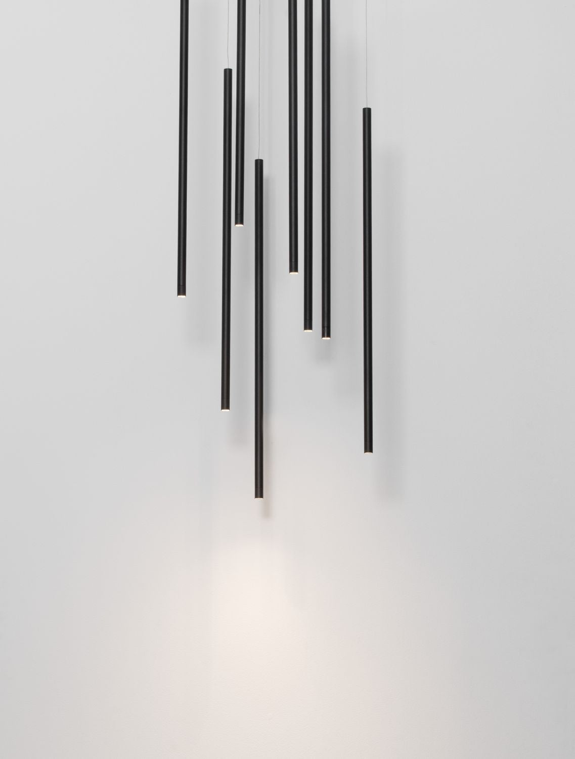 Suspension Elettra noire, H 100 cm