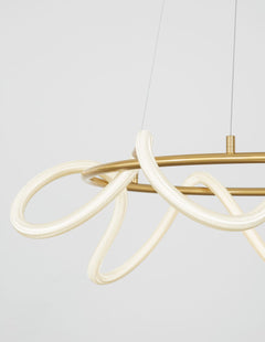 Suspension Cerelia laiton, H 120 cm
