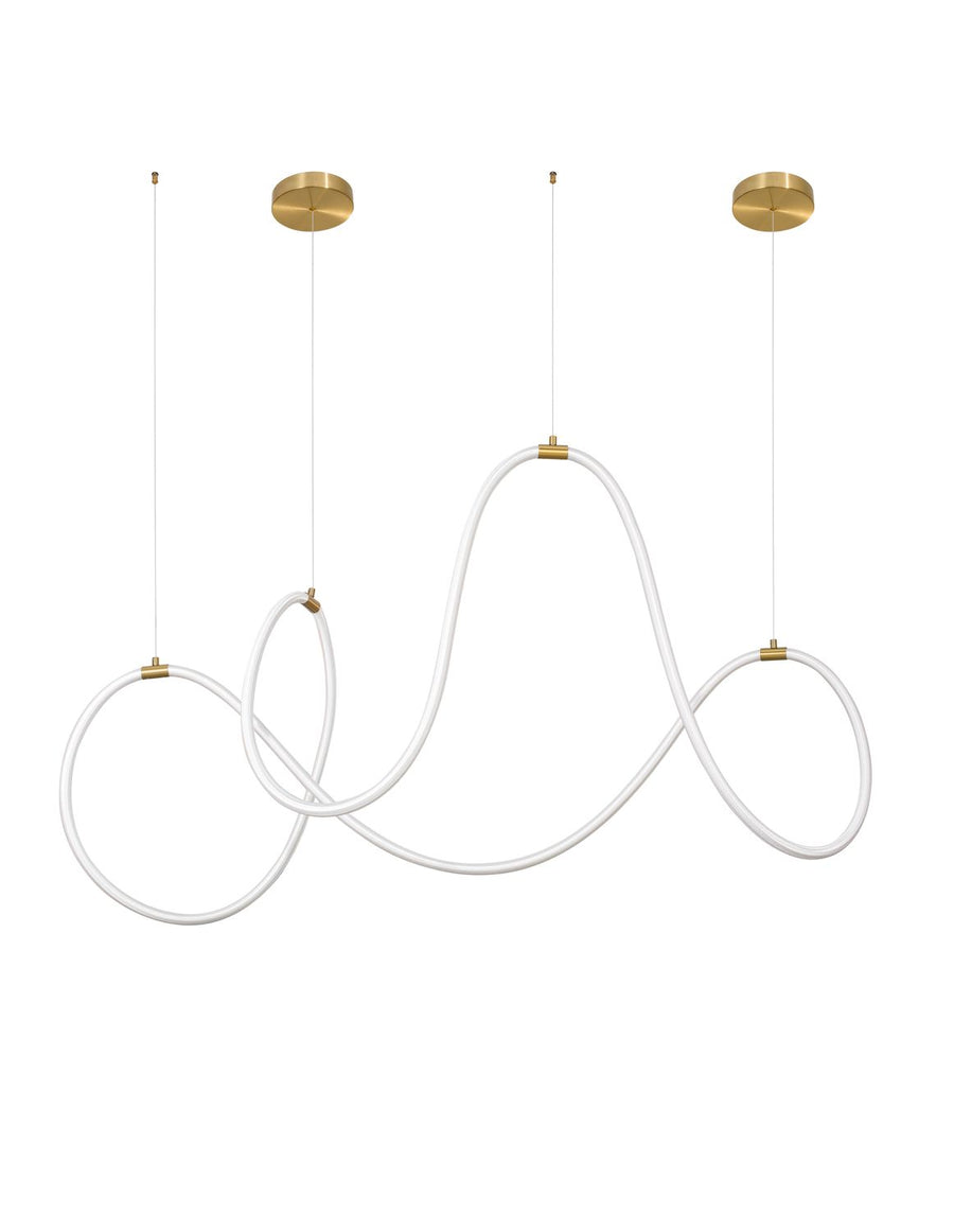 Suspension Cerelia laiton, L 150 cm