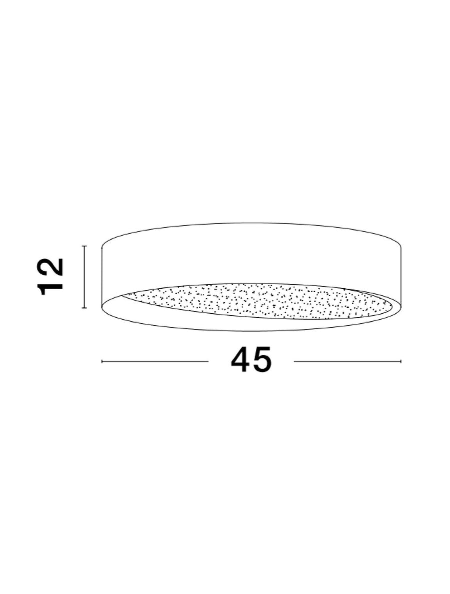 Plafonnier OBY blanc, Ø 45 cm
