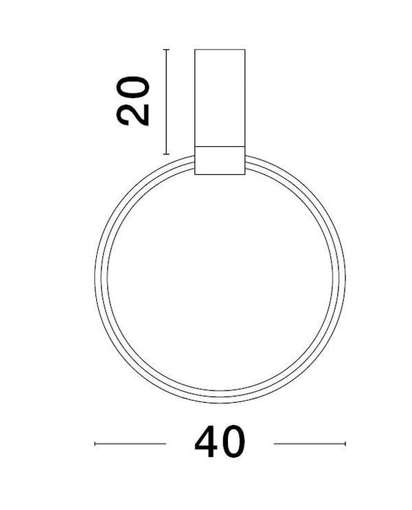 Suspension Garve noire, Ø 40 cm