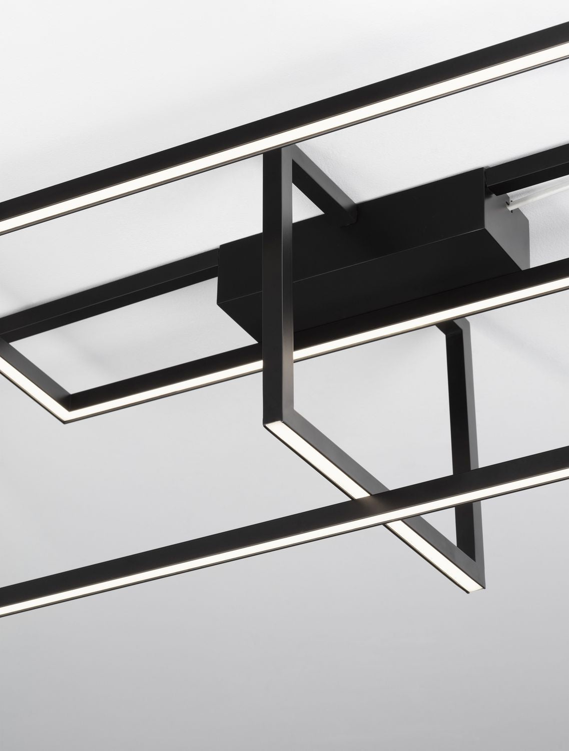 Plafonnier Clea noir, L 92 cm
