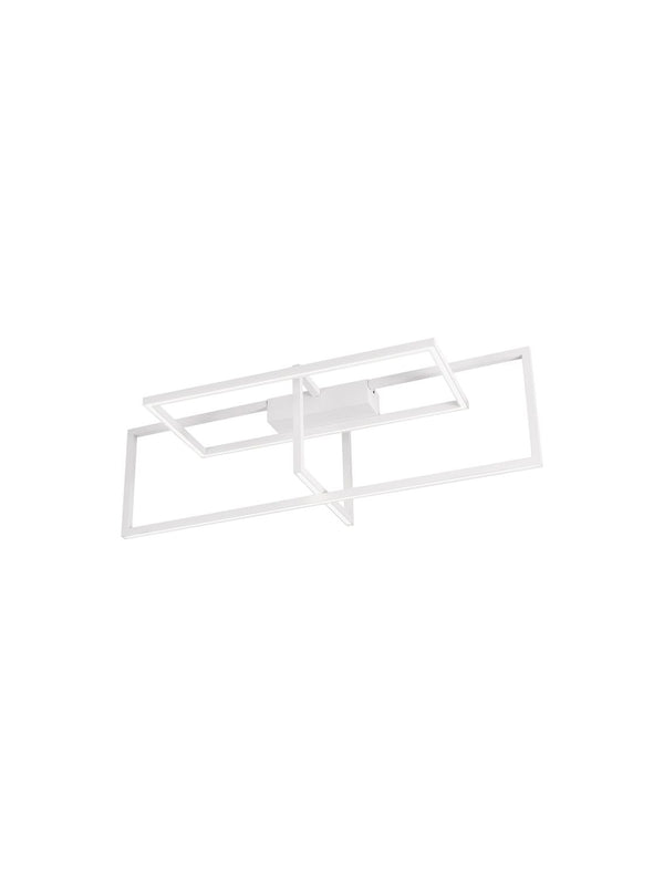 Plafonnier Clea blanc, L 92 cm