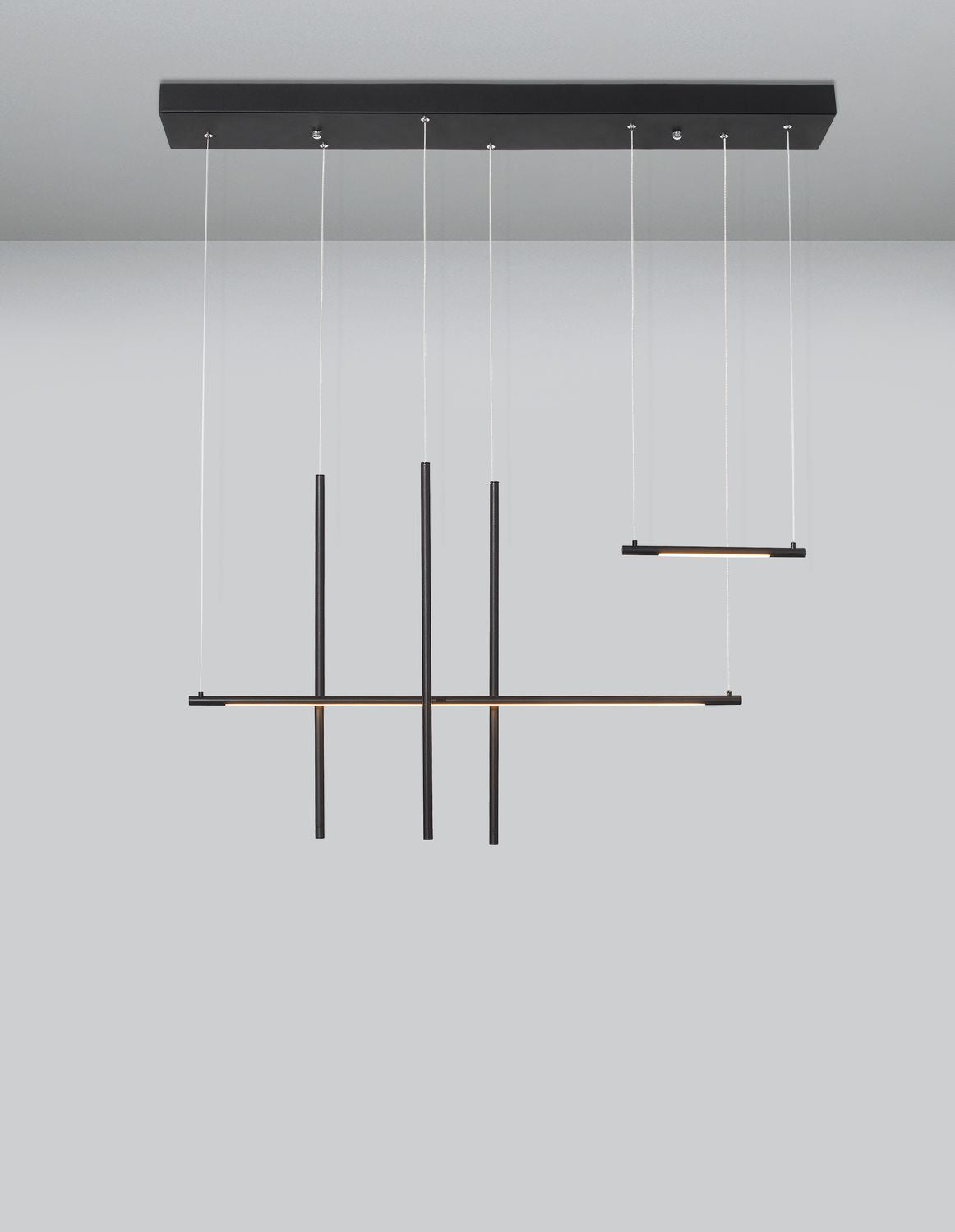 Suspension Elettra noire, H 200 cm (9088105)