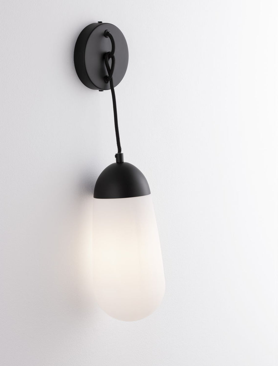 Applique murale Blaky noire, verre
