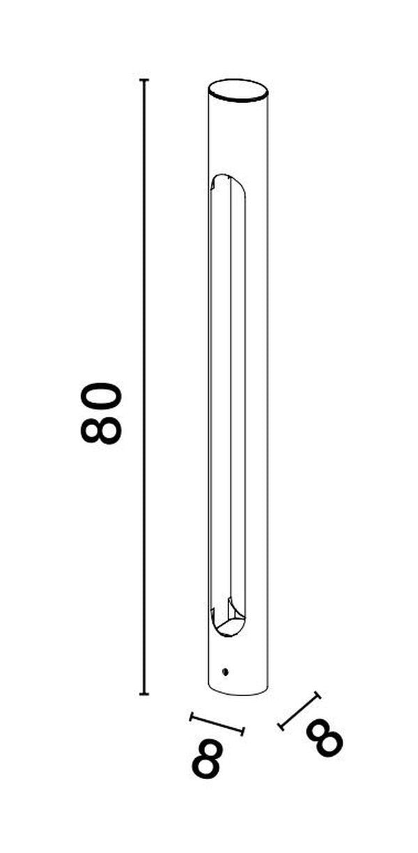 Borne extérieure Ellery noire, H 80 cm