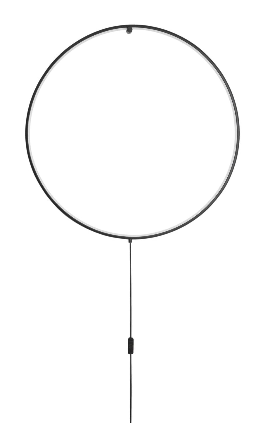 Lampe à poser Ring noire, H 79 cm