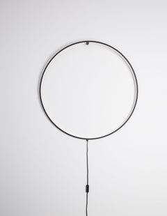 Lampe à poser Ring noire, H 45 cm