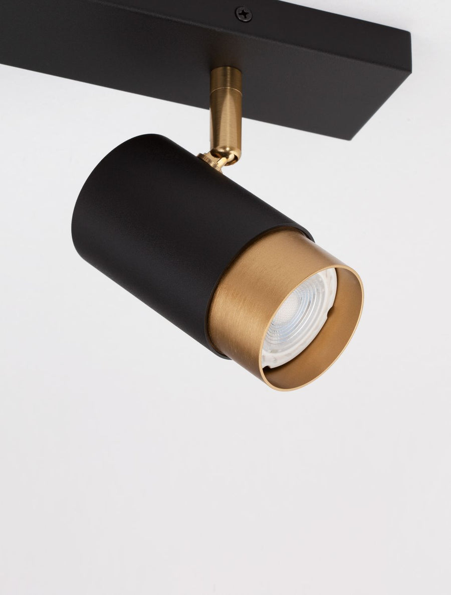 Plafonnier Pogno 2 lumières noir