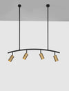 Suspension Pogno 4 lumières noire, L 96,5 cm