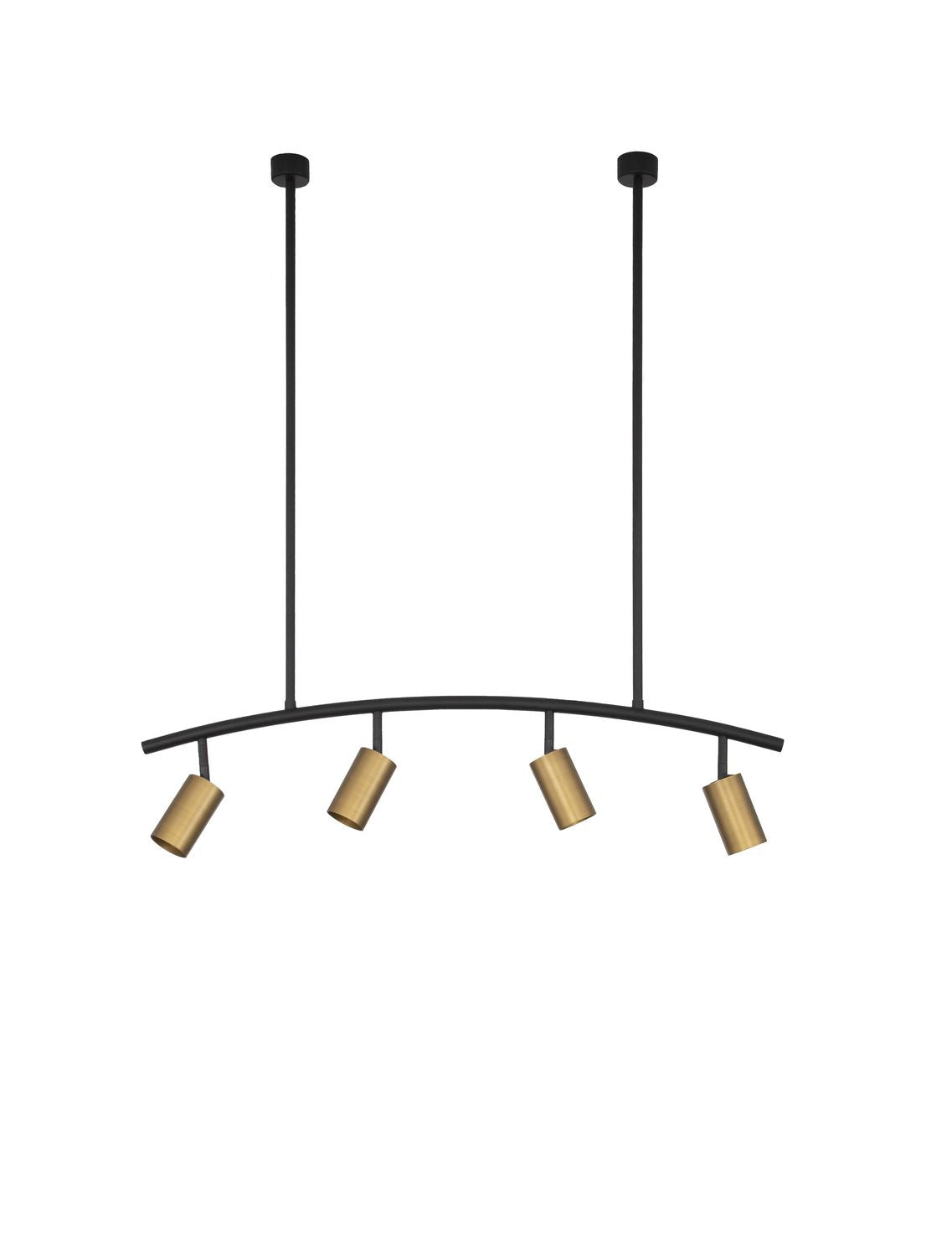 Suspension Pogno 4 lumières noire, L 96,5 cm