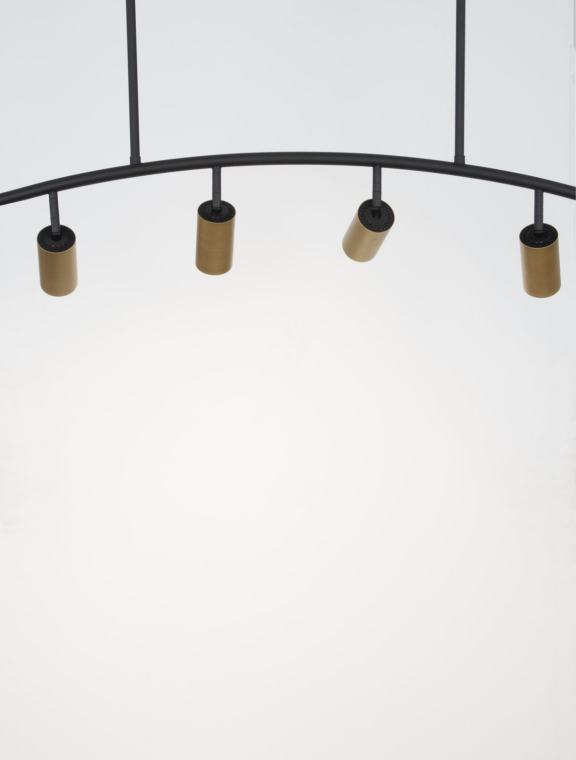 Suspension Pogno 4 lumières noire, L 96,5 cm