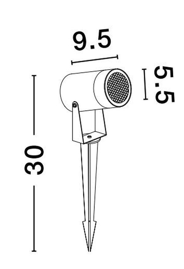 Projecteur extérieur Destry noir, verre