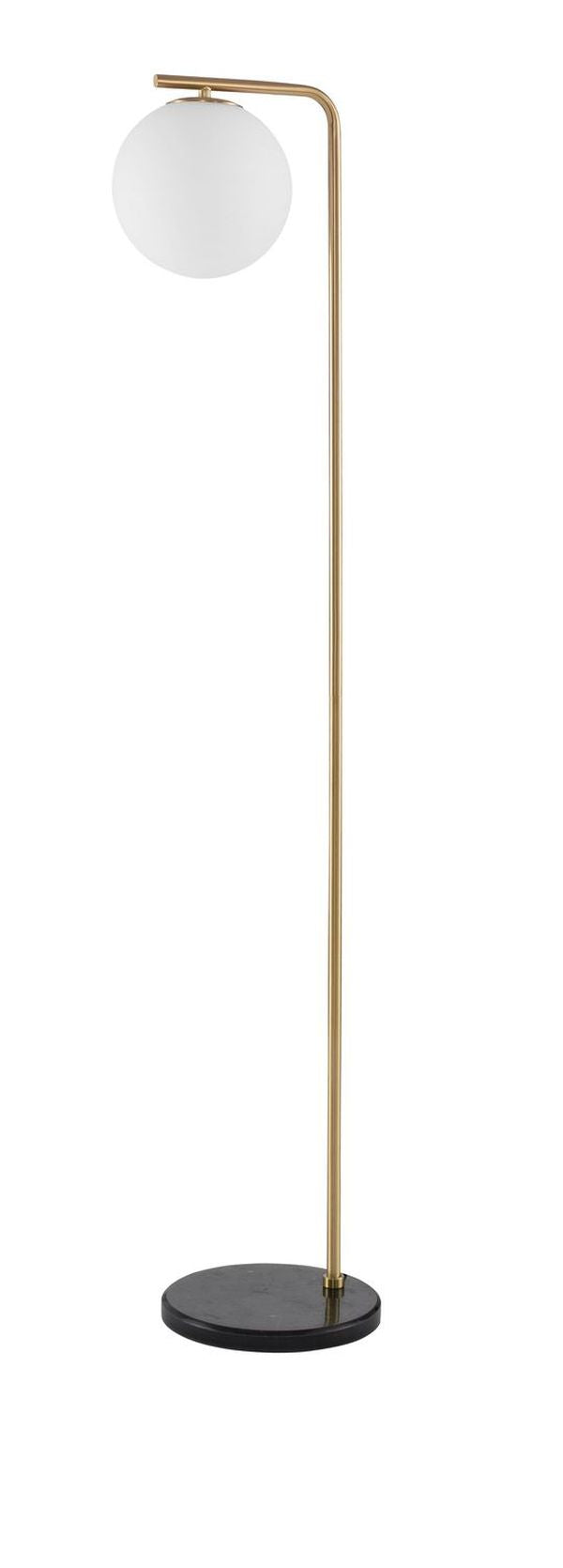 Lampadaire Alvarez doré, verre
