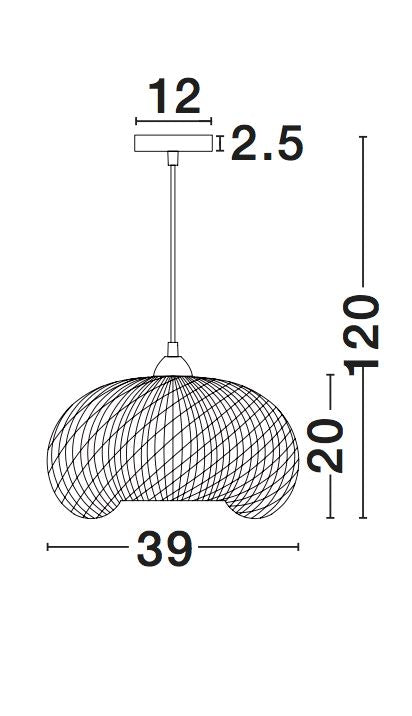 Suspension Scarlet beige, bambou