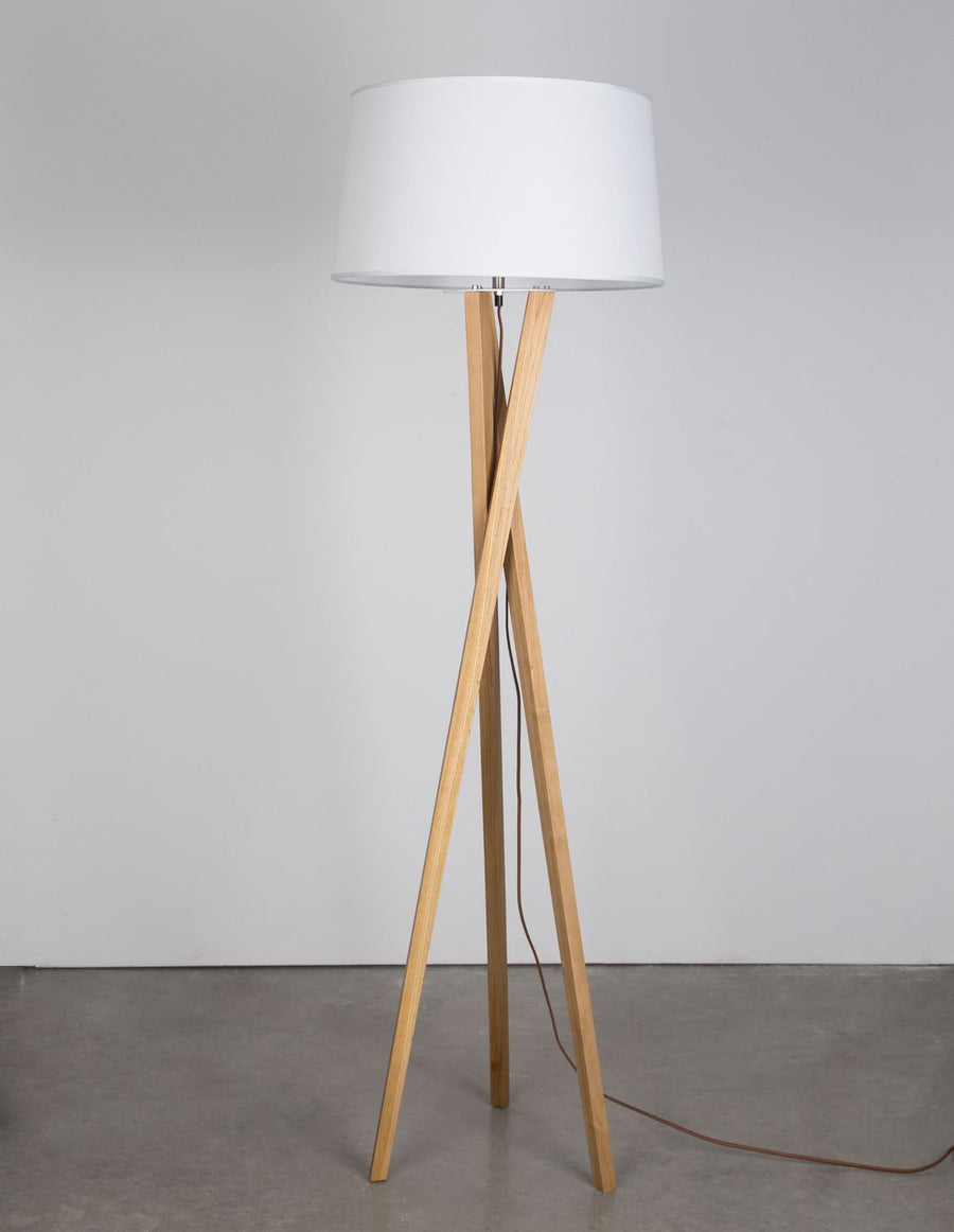 Lampadaire Salino bois, H 160 cm