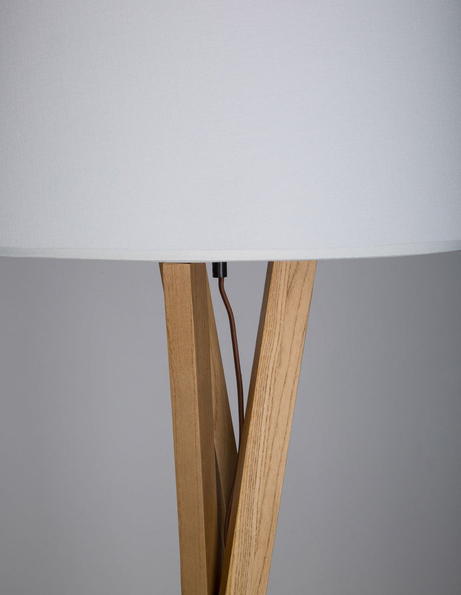 Lampadaire Salino bois, H 160 cm