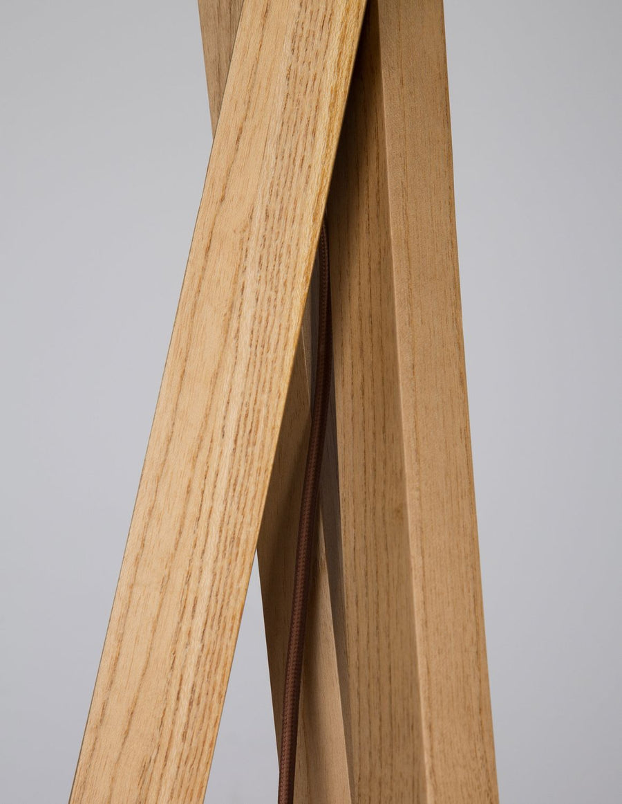 Lampadaire Salino bois, H 160 cm