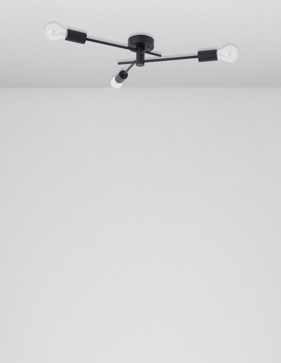 Plafonnier Granso 3 lumières noir