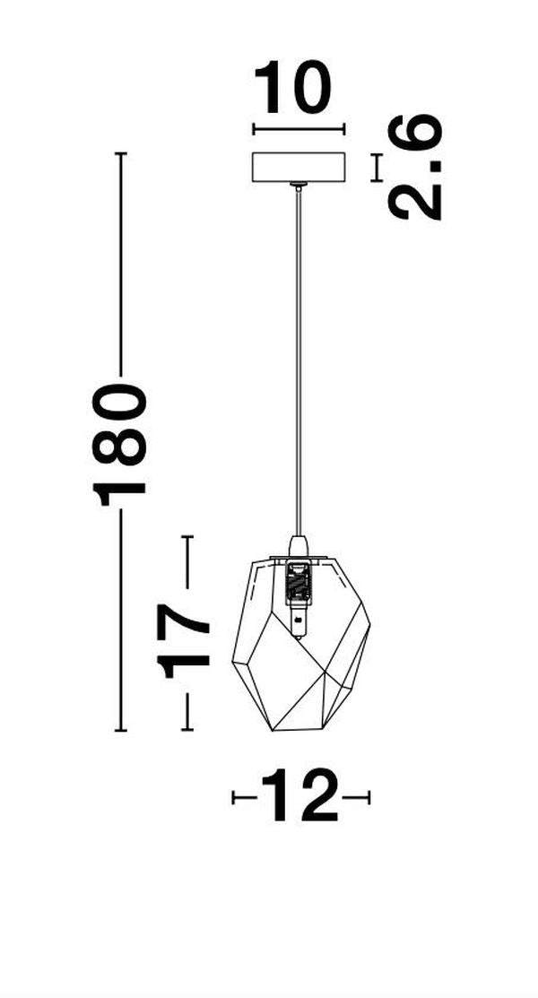 Suspension ICE blanche, verre