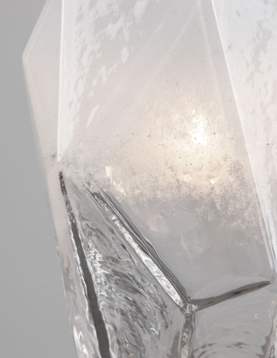 Suspension ICE 3 lumières blanche, verre