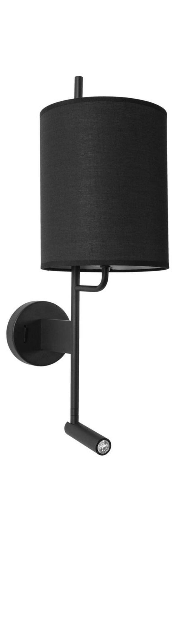 Applique murale Yama 2 lumières noire, tissu