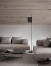 Lampadaire Yama noir, tissu